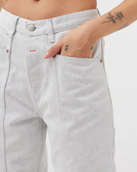 Calvin Klein Spodnie Damskie - Szare - Rozmiar 30 - Carpenter  Jean - K20K203725YAS