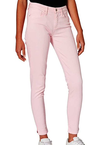 Tommy Hilfiger Spodnie Damskie - Jegginsy - Różowe - Rozmiar 29 - Nogawki 7/8 - Como Fit Skinny