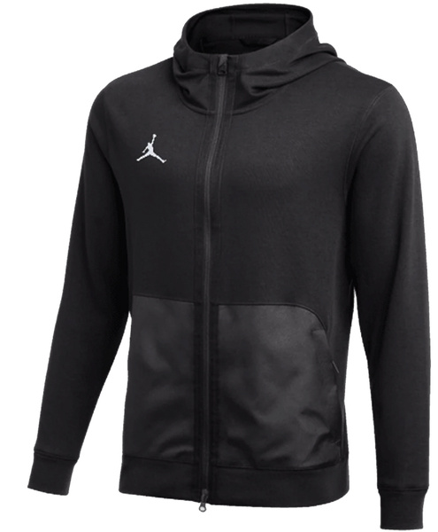 Nike Bluza Męska - Z Kapturem - Rozpinana - Treningowa - Czarna - Rozmiar XXL - Jordan Air Dri-FIT Fleece - DQ7870-049