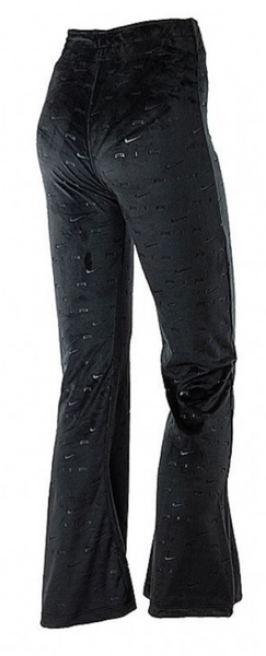 Czarne Spodnie Nike DD5451-010 M Damskie Welur Dzwony