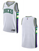 Biała Koszulka NBA Bucks City Edition S Personalizowana DB4070100