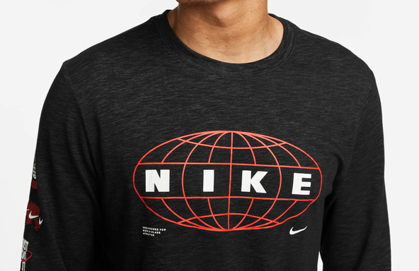 Czarna Longsleeve Koszulka Nike DR7541-010 M Męska Wild