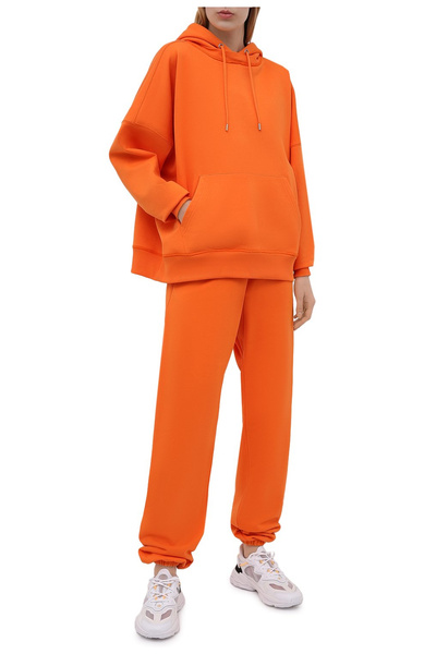 Calvin Klein Spodnie Dresowe Damskie - Jogger - Pomarańczowe - Rozmiar S - K10K108244SBD