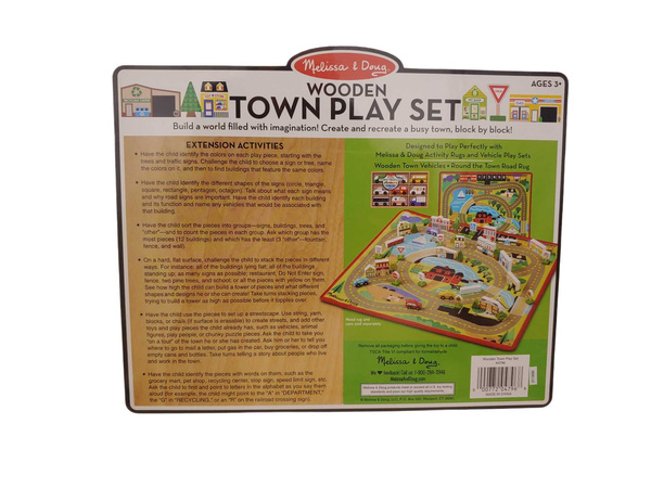 Melissa & Doug Drewniany Zestaw Miasto 32 Elementy