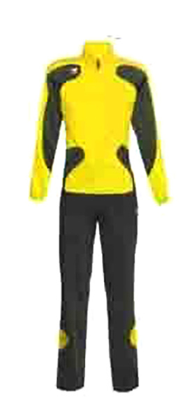 Żółto-Czarny Dres Damski Erima Scorer 34 z Kieszeniami