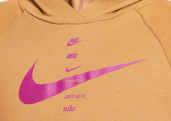 Brązowa Bluza Damska Nike CZ6752201 1X Plus Size