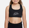Czarny stanik dziewczęcy Nike DD7960-010 XL Swoosh Dri-FIT