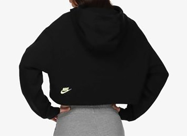 Bluza Damska Nike z Kapturem - Krótka - Czarna - Rozmiar M - DZ4604-010