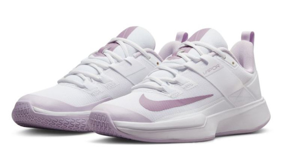 Białe Z Fioletowym Logo Buty Nike Court Vapor DH2945-033 40,5 Damskie