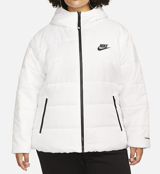 Nike Kurtka Damska - Biała - Kaptur - Sportswear Therma-FIT Repel - DM0695-100 - Plus Size - Rozmiar 2X