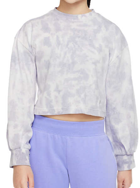 Bluzka Dziewczęca Nike Sportswear Jasnoszara z Wzorami DQ8871-569 M