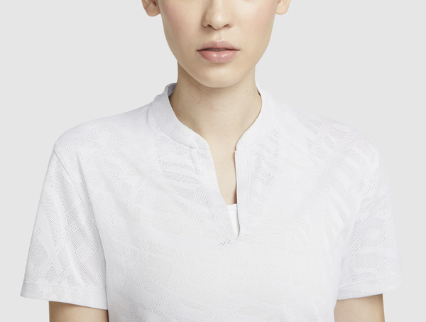 Biała Koszulka Damska Nike DA3261-025 M Polo Jacquard