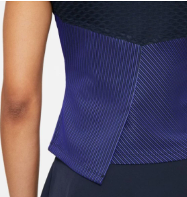 T-shirt Tenisowy Nike Court Dri-FIT ADV S Fioletowo-Czarny