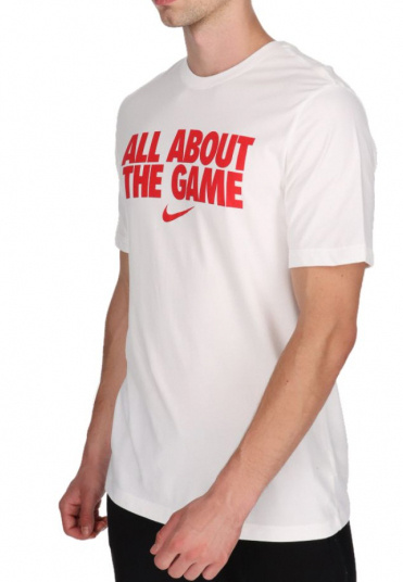 Nike - Koszulka Męska NBA - All About The Game - T-shirt Biały - DV1218-100 - Rozmiar S