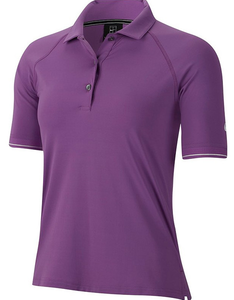 Fioletowa koszulka polo Nike Tenisowa L Dri-FIT BV1057-532