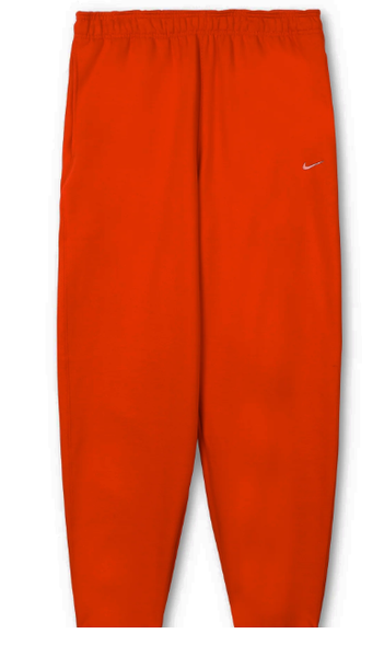 Damskie Spodnie Nike Czerwone Fleece 7/8 M - DD5636-673