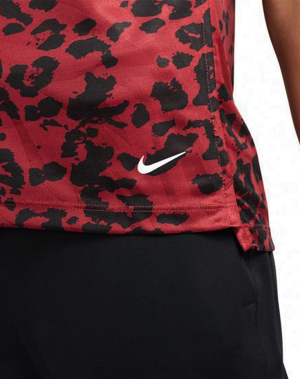 Czerwona Koszulka Damska Nike Victory Print Golf DA3254690 r. M