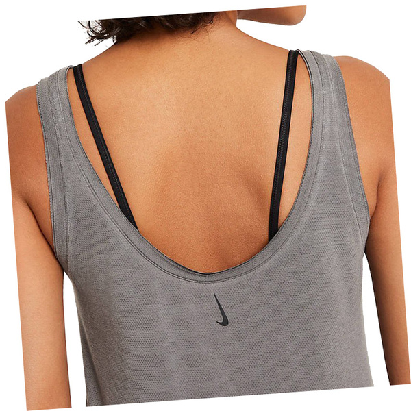 Szara damska koszulka Nike Dri-FIT Yoga Tank Top DA0811-060 XS