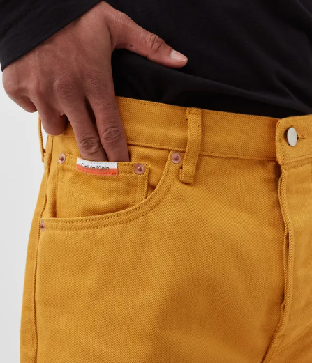 Pomarańczowe Spodnie Męskie Calvin Klein Straight Leg K10K109178ZCE 32