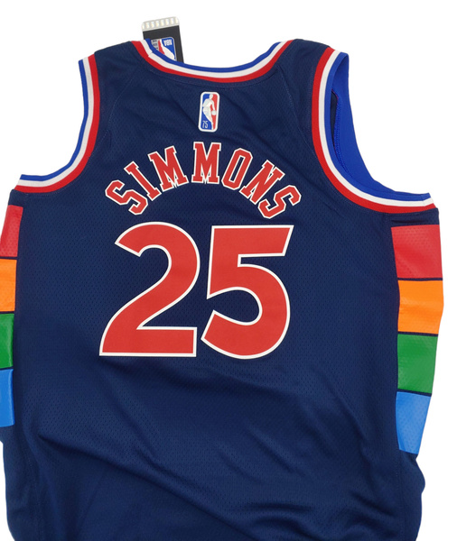 Granatowa Koszulka NBA Sixers Simmons City Edition S - DB4041419
