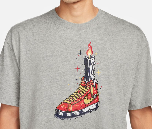 Szara Męska Koszulka Nike Tee SB Waxed DM6492-063 XS