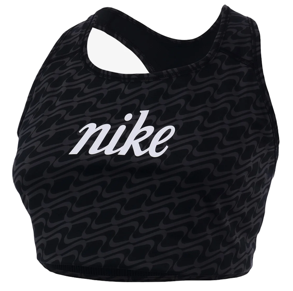 Nike Biustonosz Sportowy - Czarny Stanik - Rozmiar 3X - Dri-FIT Swoosh Icon Clash - DQ5123-010