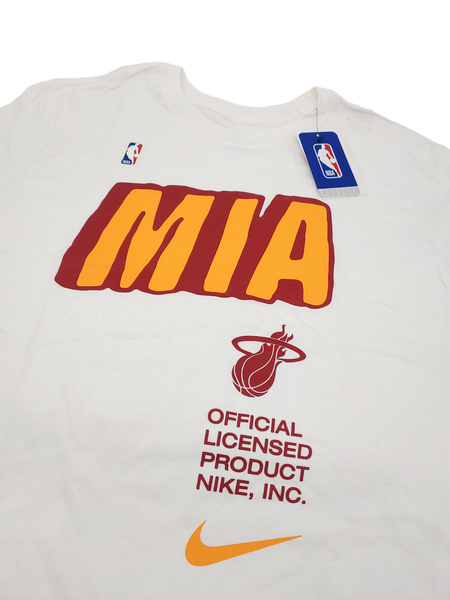 Nike - Koszulka Męska Biała - Tee NBA  Miami Heat - DR6726-100 - Rozmiar M