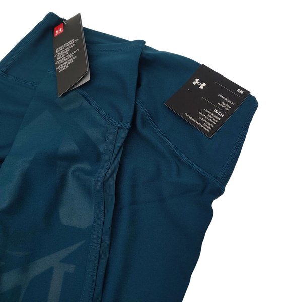 Zielone Damskie Legginsy UA HeatGear SM 1361010-463
