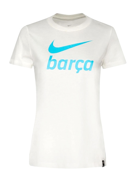 Biała damska koszulka Nike FC Barcelona Swoosh Club CW4048-133 M