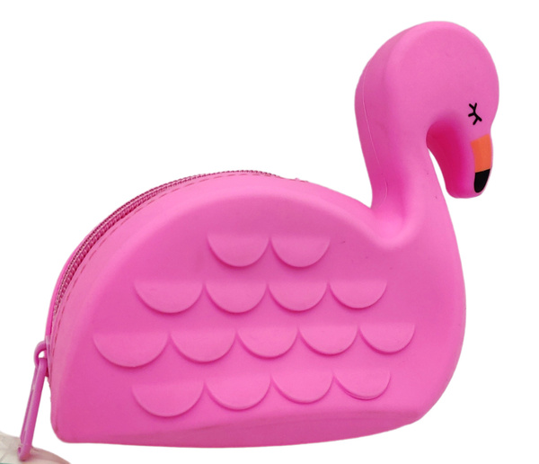 PORTMONETKA  SILIKONOWA RÓŻOWA FLAMINGO