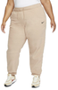 Beżowe Spodnie Damskie Nike DM9200-200 2X NSW Plush Plus Size