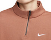 Nike Bluza Damska bez Kaptura - Brązowa - Rozmiar L - Zamek 1/4 - DC5424-215