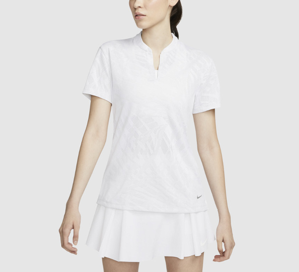 Biała Koszulka Damska Nike DA3261-025 M Polo Jacquard