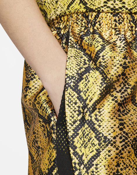 Złote Spodenki Damskie Nike Fly Rebel S z Czarnym Wzorem – DH7348-709