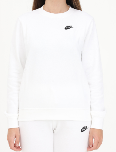 Biała Bluza Damska Nike Club Fleece DQ5473-100 M Klasyczna