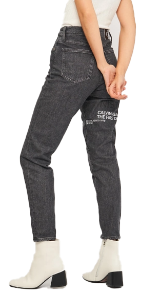 Calvin Klein Spodnie Damskie - Jeans Mom Jean - Czarne - Rozmiar 28 - J20J217449