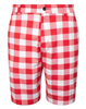 Spodenki Męskie Nike - Krata Czerwono - Biała - Dri-Fit Chino Plaid Golf Short Picnic - DH1294657 - Rozmiar 38