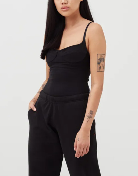 Calvin Klein - Czarny Top Gorsetowy - Rozmiar XL - K20K203546BEH