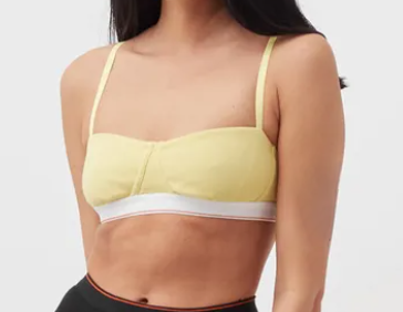 Biustonosz Calvin Klein - Żółty - Rozmiar L - Unlined Balconette - 0040173WBE FE5