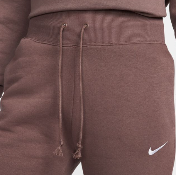 Brązowe Spodnie Nike XL Damskie FD0893-291 FLC Wysoki Stan