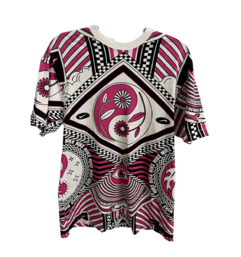 Multikolor sukienka Nike CJ3625-623 S Relaxed Fit Różowy Wzór