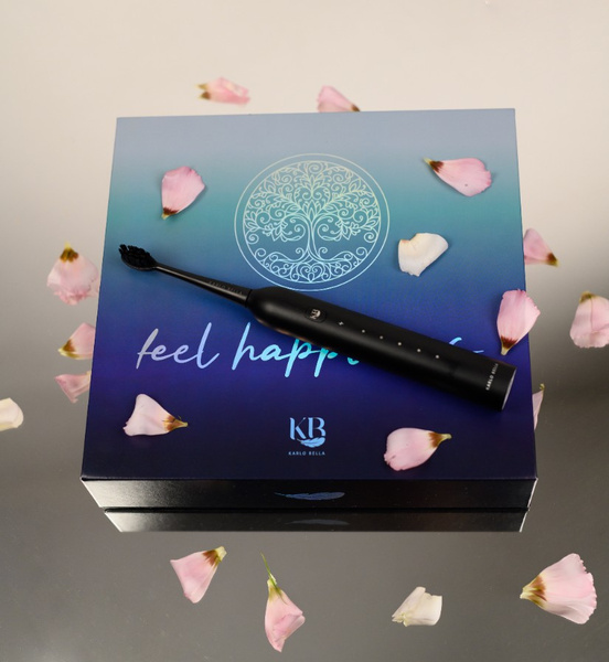 Szczoteczka Soniczna Futerał Końcówki Prezent USB Czarna Karlo Bella