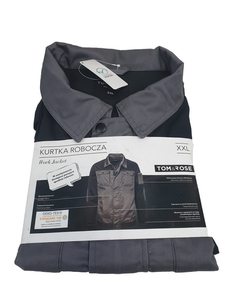 Kurtka Robocza Tom & Rose XXL Czarno-Szara