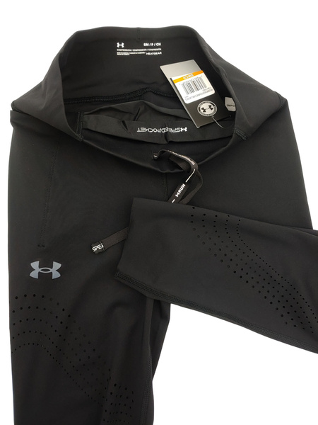 Czarne Damskie Legginsy Under Armour Run Speedpocket 1361382001 S/M