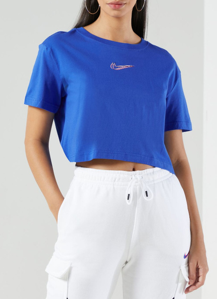 Nike Dance Cropped T-Shirt Niebieski M DJ4125-480