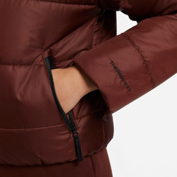 Brązowa Damska Kurtka Nike Therma-FIT DJ6995-273 S