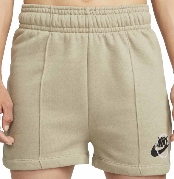 Nike Spodenki Damskie - Beżowe - Rozmiar L - Sportswear Fleece Shorts - DX5677-351