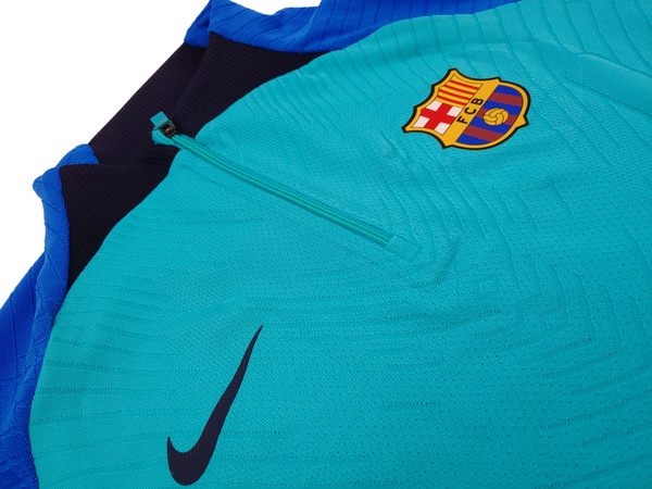 Nike Bluza Damska bez Kaptura - Treningowa - Niebieska - Zamek pod szyją - Rozmiar S - FC Barcelona Strike Elite 2022/23 - DJ8628-359