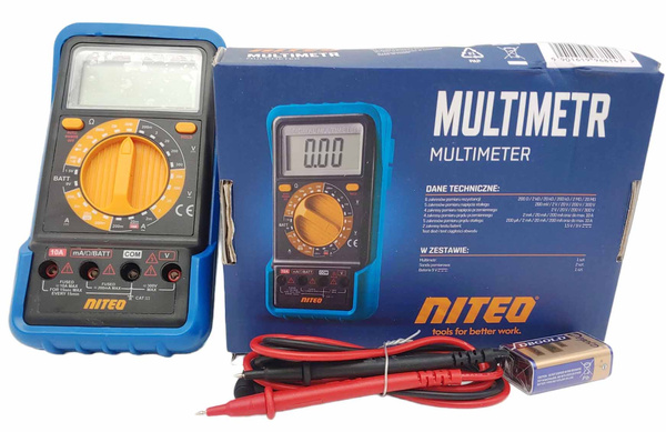 Multimetr Cyfrowy Uniwersalny z Etui i LCD
