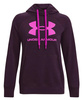 Under Armour Damska Bluza 1356318501 SM Fioletowa Rival Fleece Z Kapturem